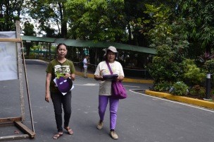 After the long wait at the gates of the Department of Environment and Natural Resources (DENR), representatives of the groups protesting the railroaded new guidelines on genetically modified organisms (GMOs) are allowed to deliver the joint position on the new guidelines.