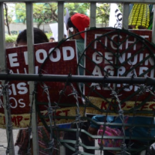 Farmers called for safe food and genuine agrarian reform during the day of mass action against the railroaded Joint Department Circular on GMOs on 23 February 2016.